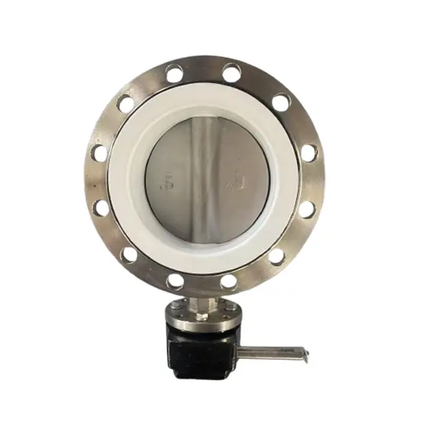 Valv tal-farfett tal-flanġ tal-istainless steel tal-aċidu tal-aċidu
