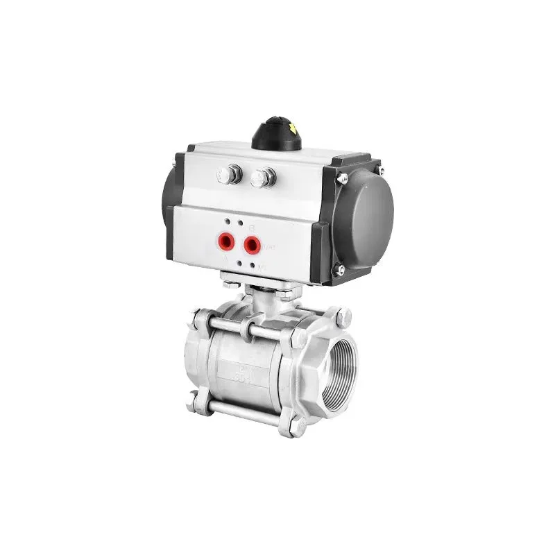 Valv tal-ballun bil-kamin tal-istainless steel pnewmatiku